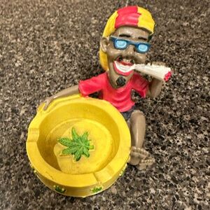 Rasta Smoker Ashtray Figurine